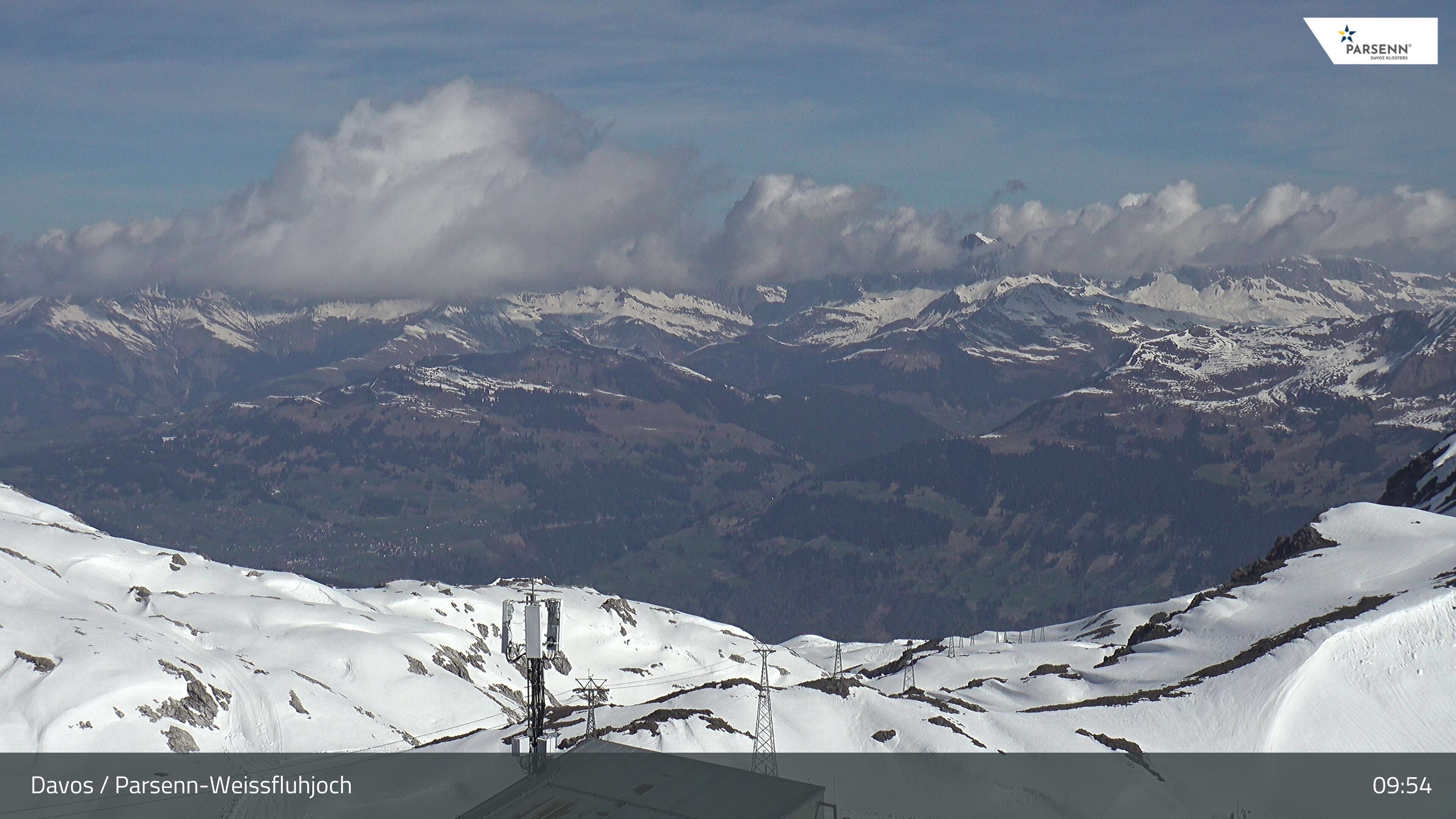 Davos: Dorf - Weissfluhjoch, Blick Schifer