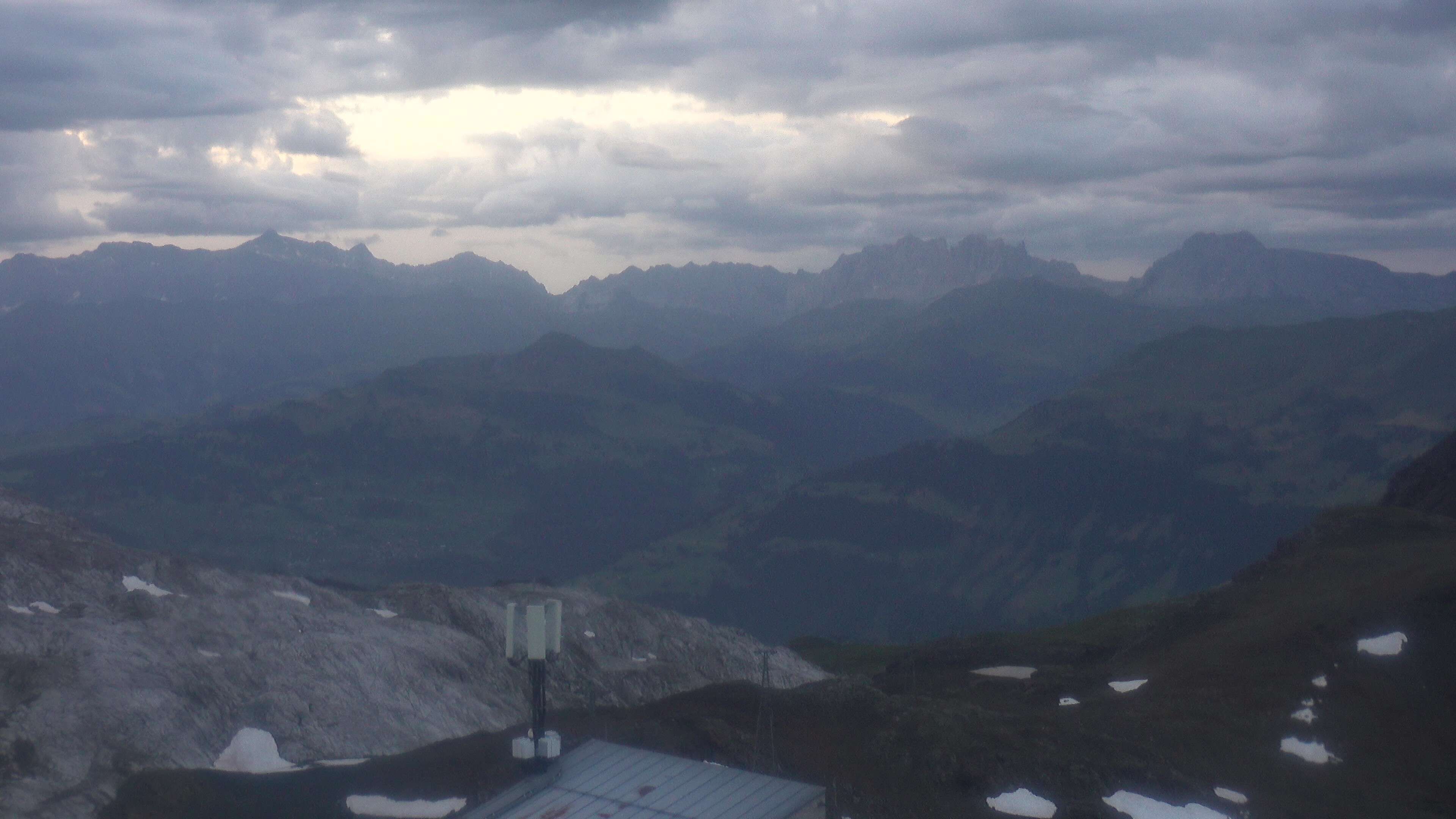 Davos: Dorf - Weissfluhjoch, Blick Schifer