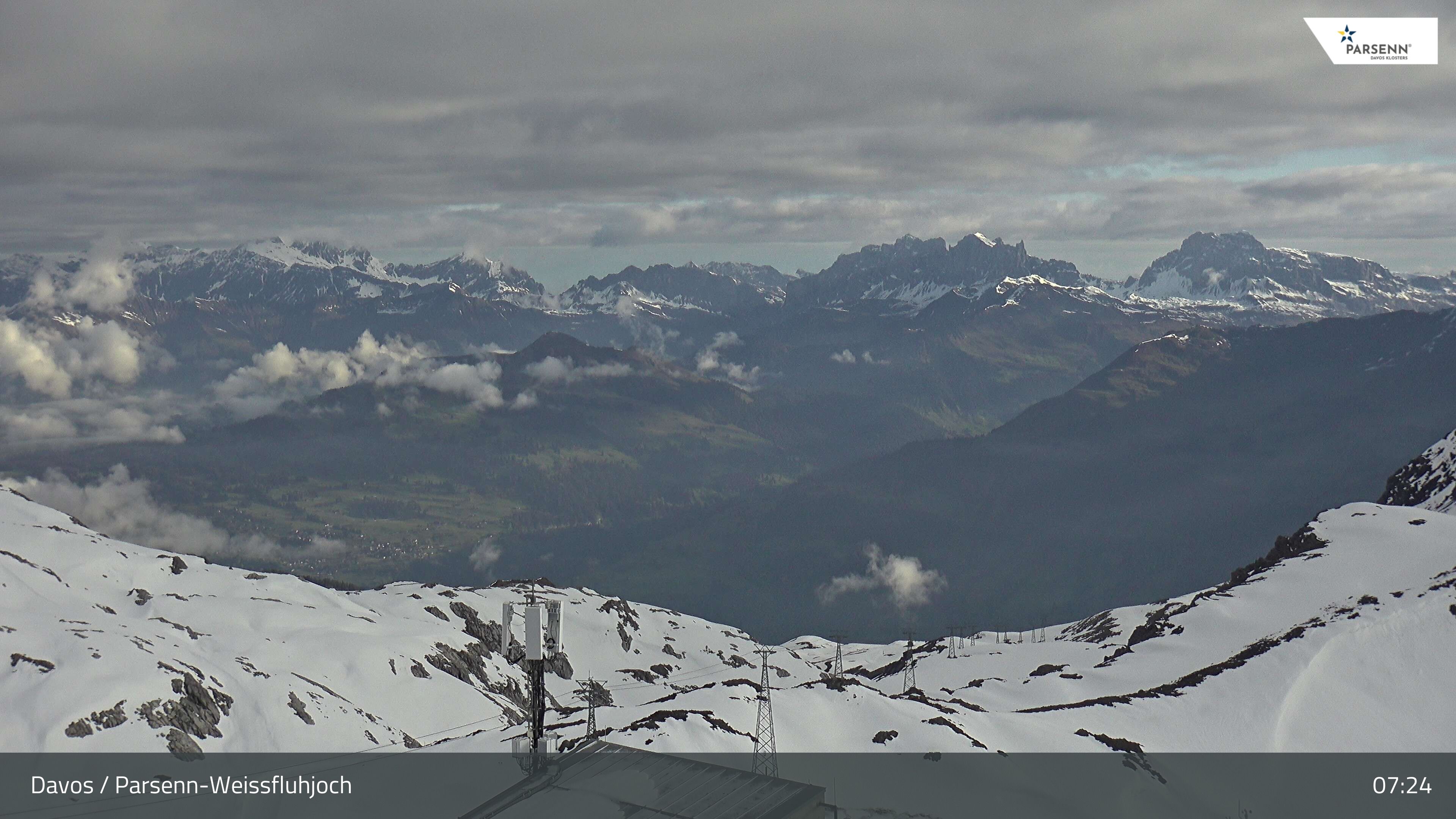 Davos: Dorf - Weissfluhjoch, Blick Schifer