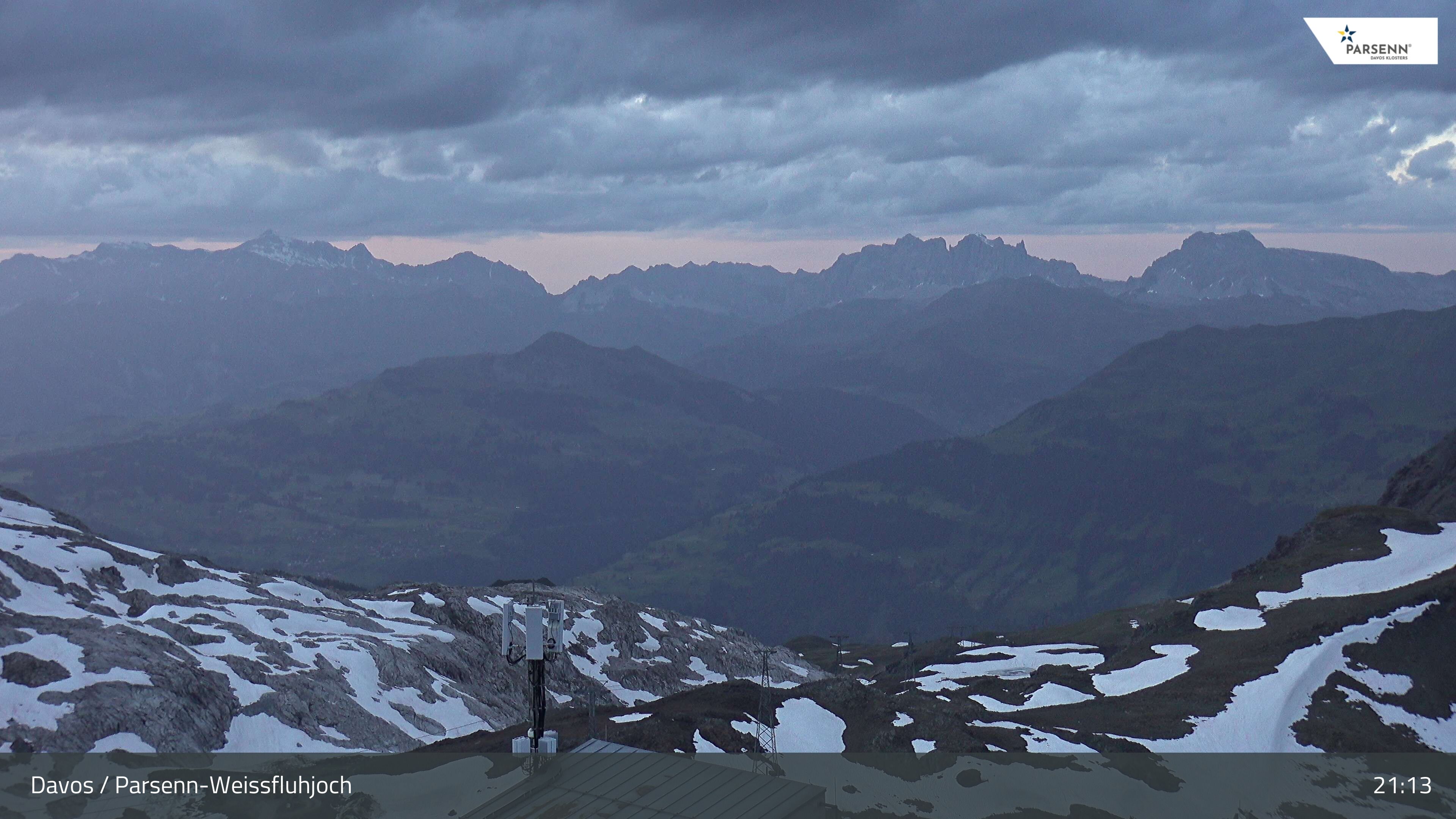 Davos: Dorf - Weissfluhjoch, Blick Schifer