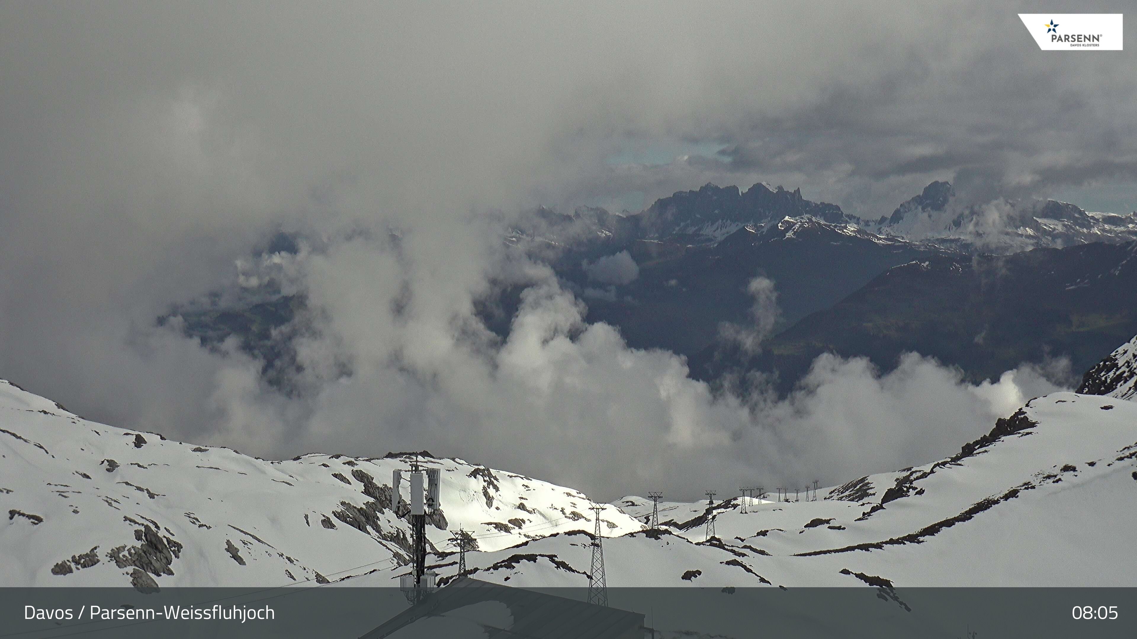 Davos: Dorf - Weissfluhjoch, Blick Schifer