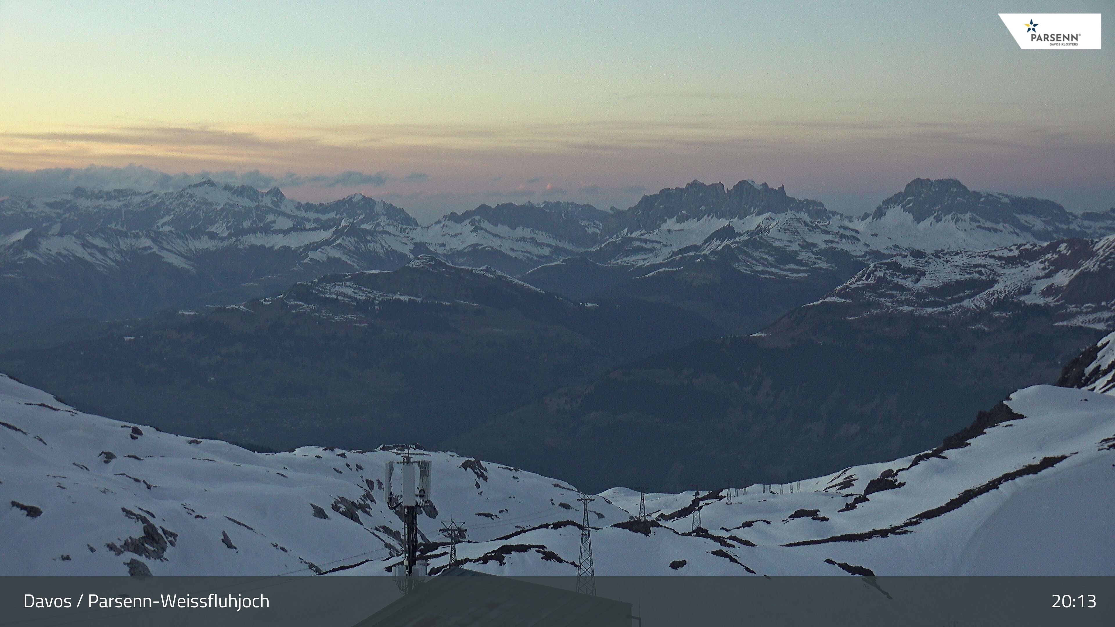 Davos: Dorf - Weissfluhjoch, Blick Schifer