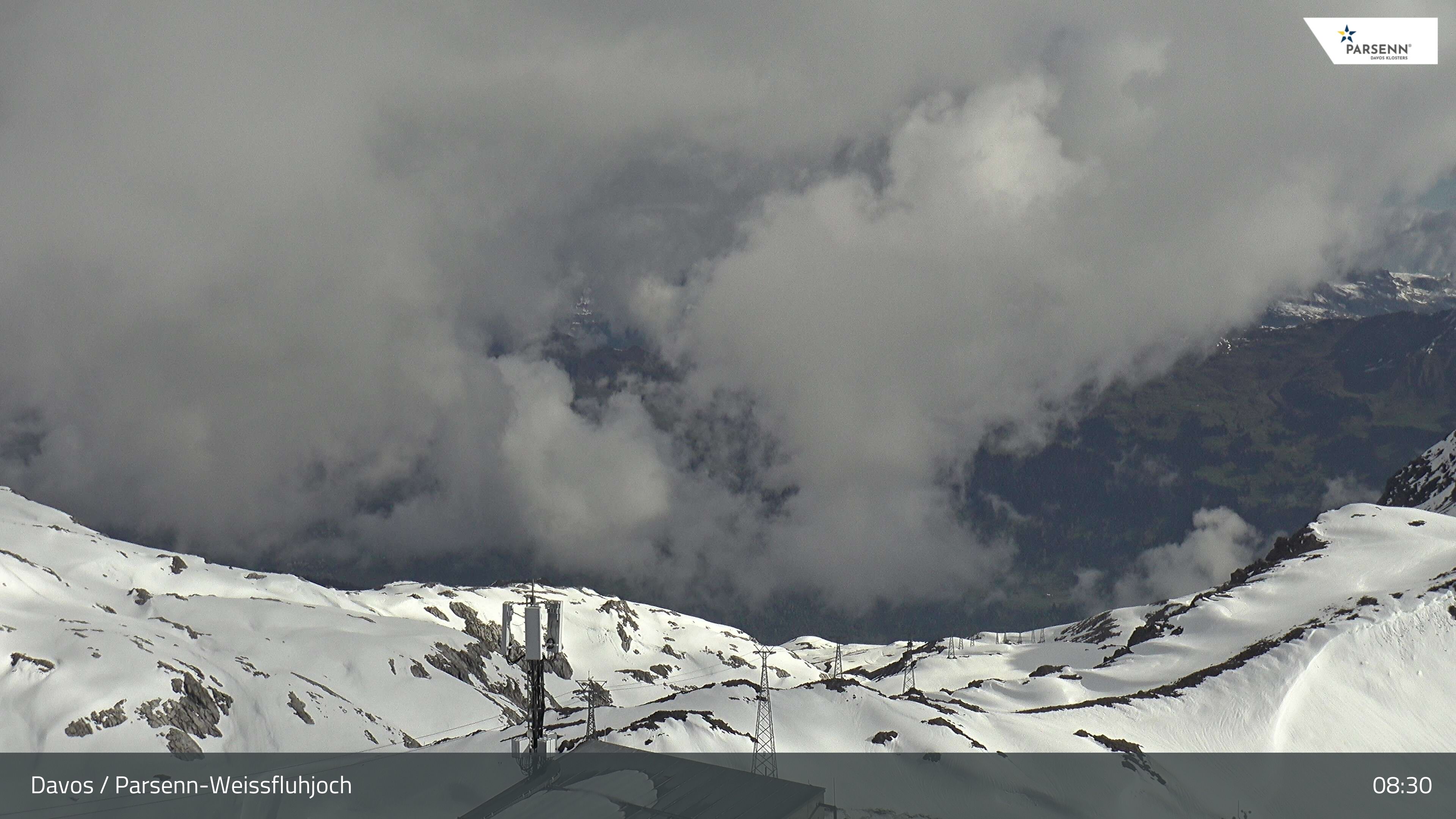 Davos: Dorf - Weissfluhjoch, Blick Schifer