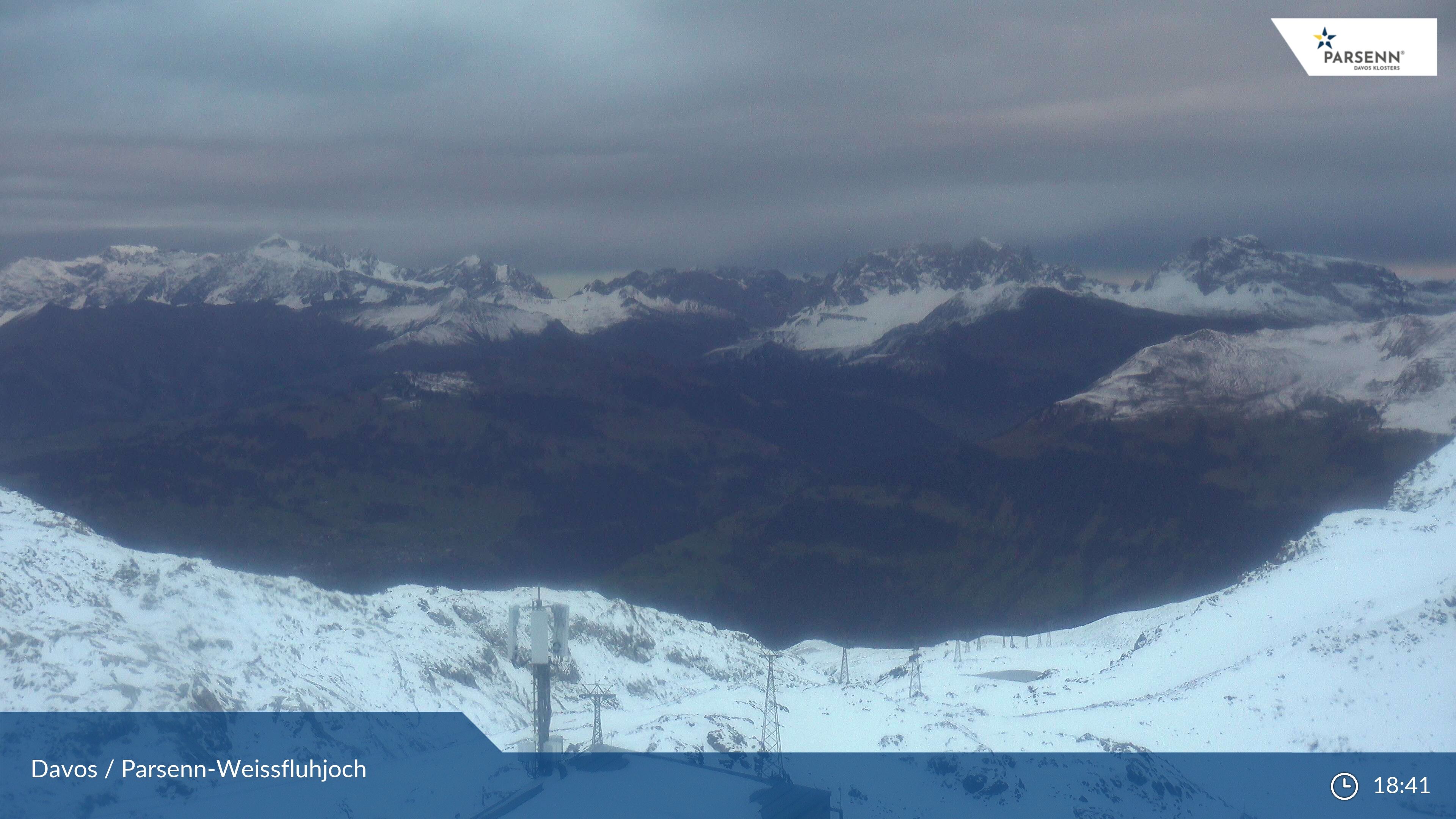 Davos: Dorf - Weissfluhjoch, Blick Schifer