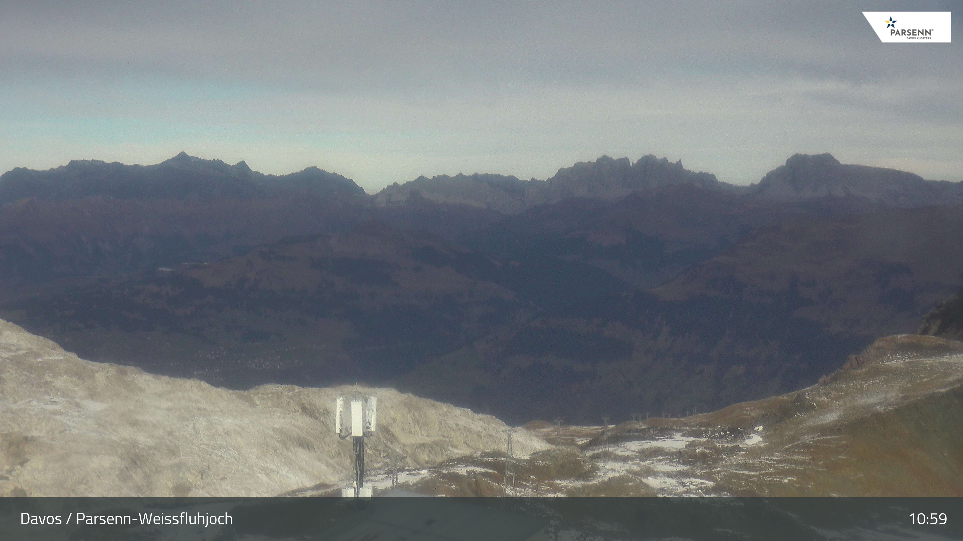 Davos: Dorf - Weissfluhjoch, Blick Schifer