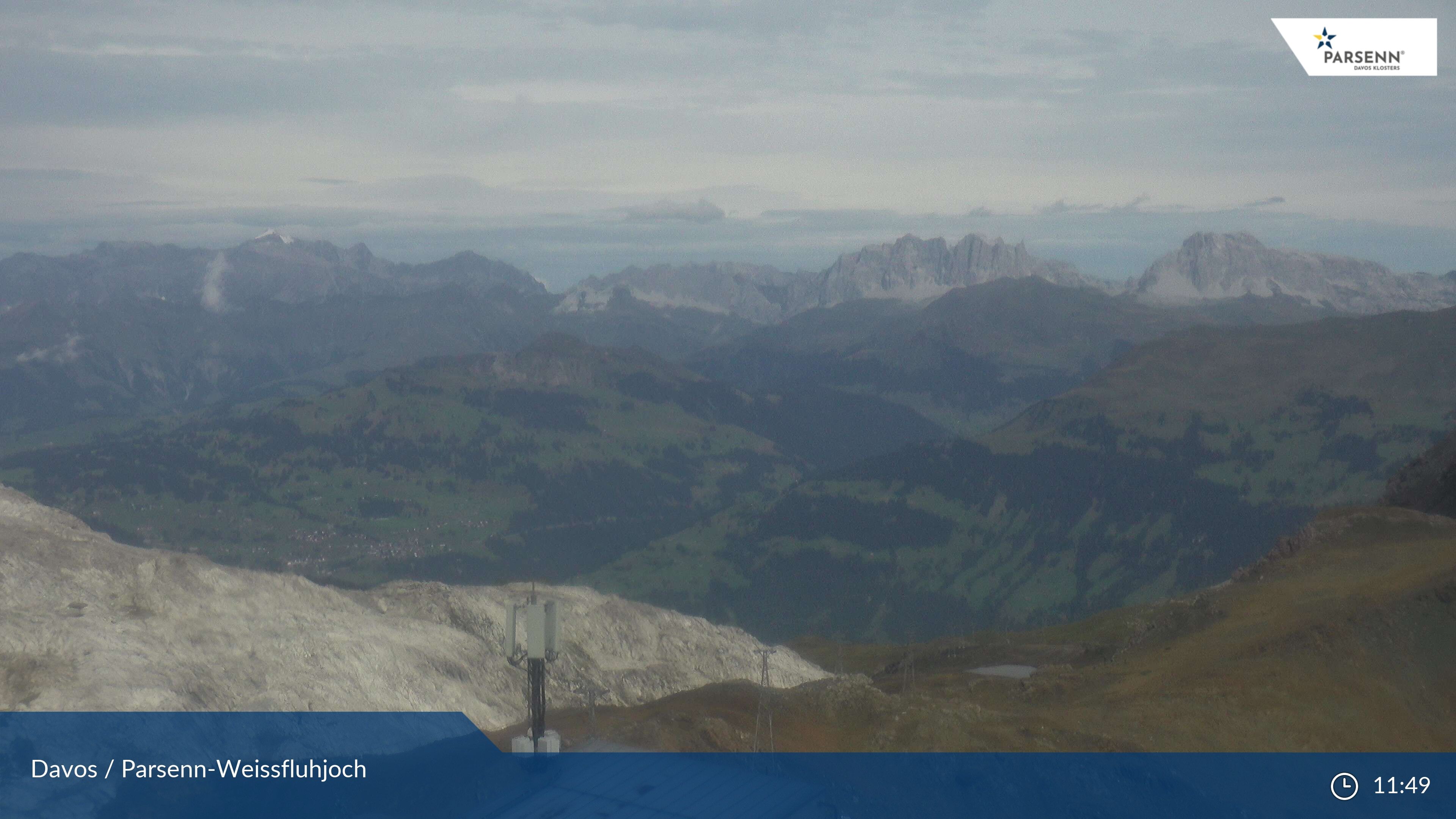 Davos: Dorf - Weissfluhjoch, Blick Schifer