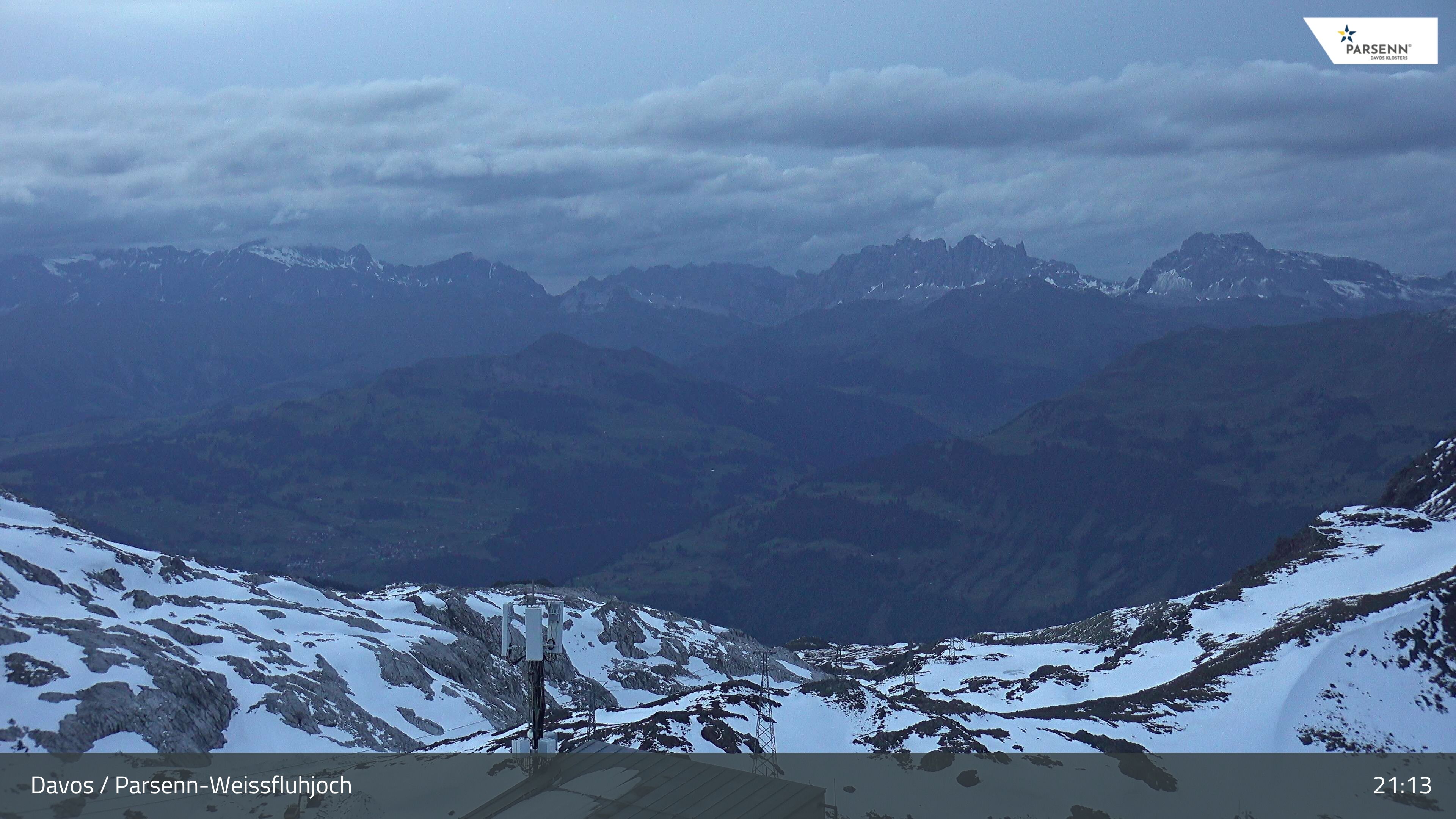 Davos: Dorf - Weissfluhjoch, Blick Schifer
