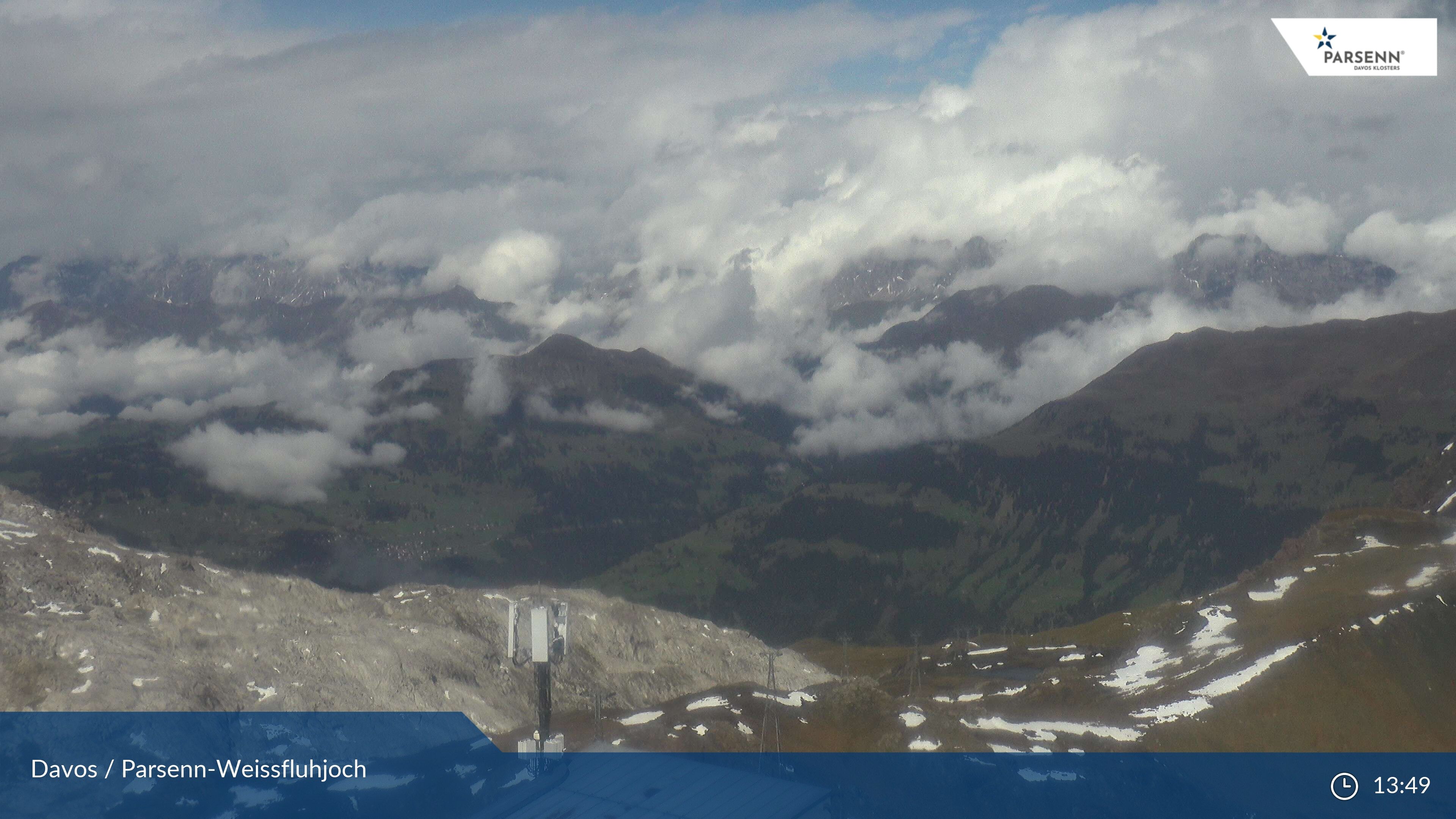 Davos: Dorf - Weissfluhjoch, Blick Schifer