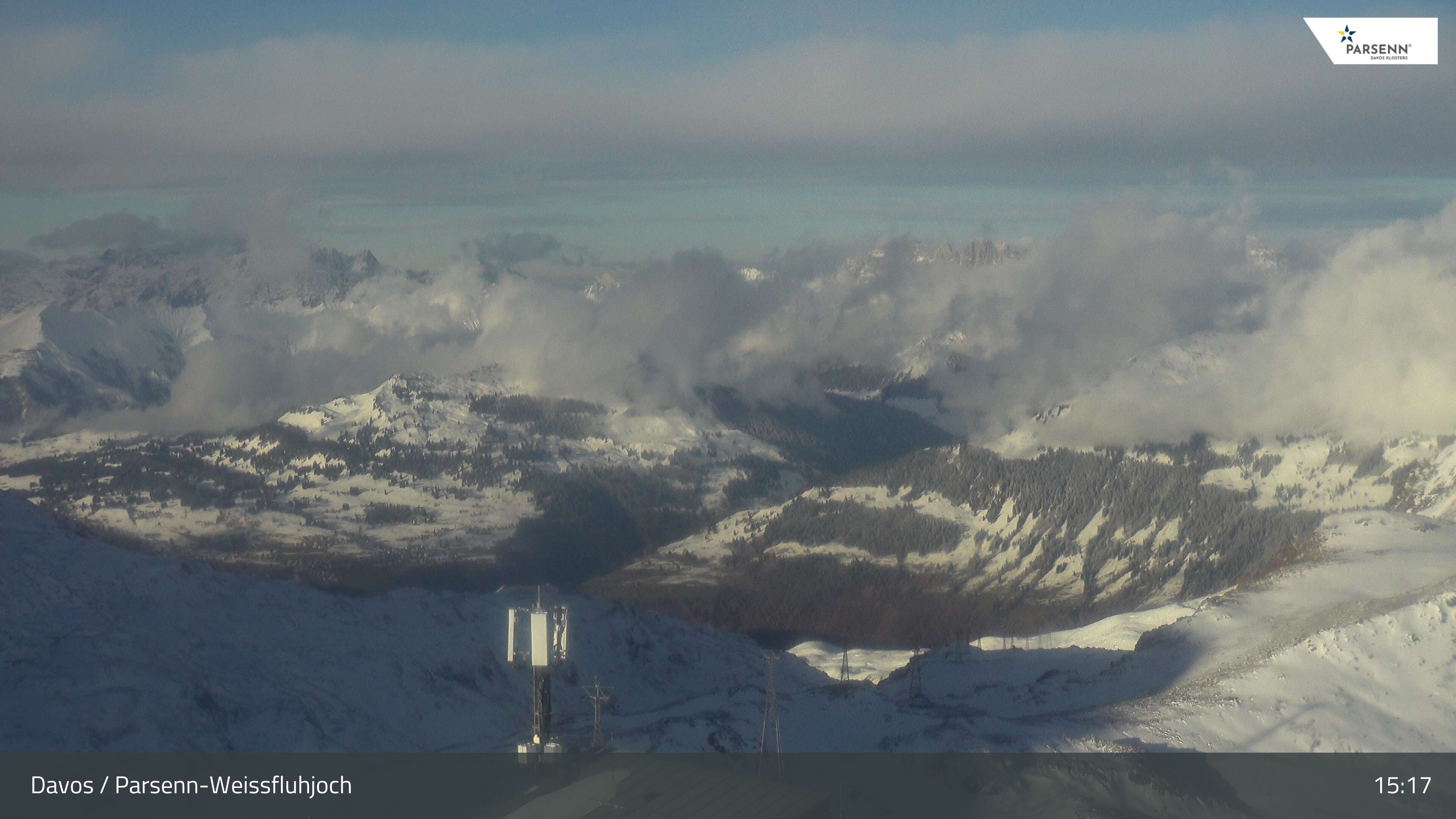 Davos: Dorf - Weissfluhjoch, Blick Schifer