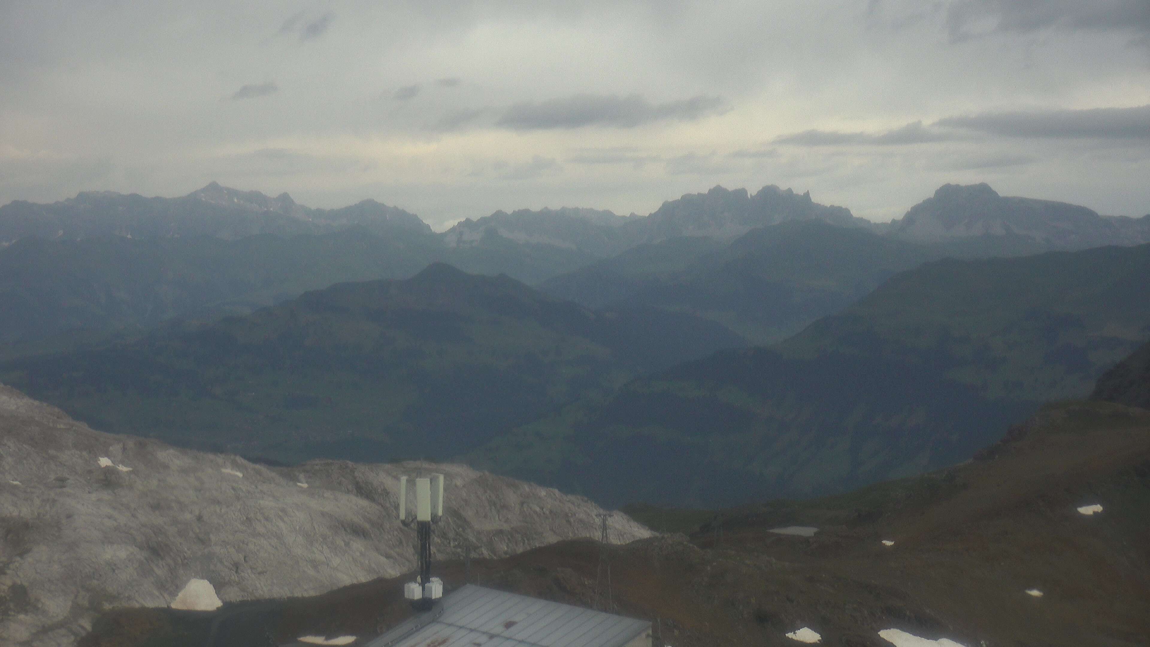 Davos: Dorf - Weissfluhjoch, Blick Schifer