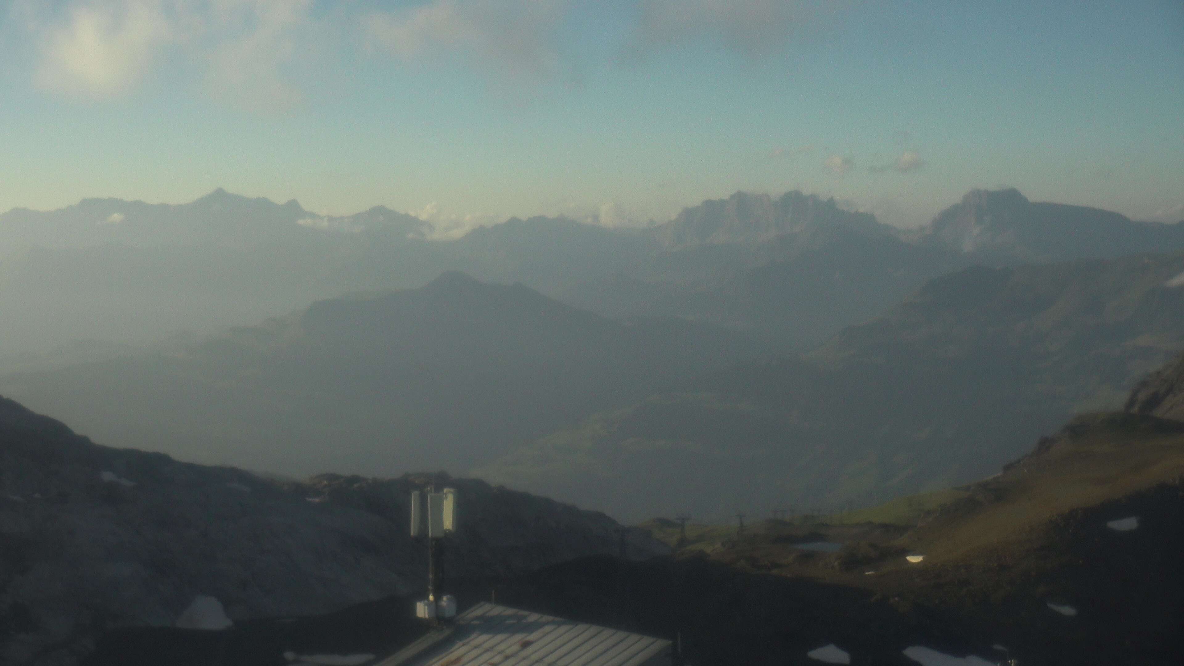 Davos: Dorf - Weissfluhjoch, Blick Schifer