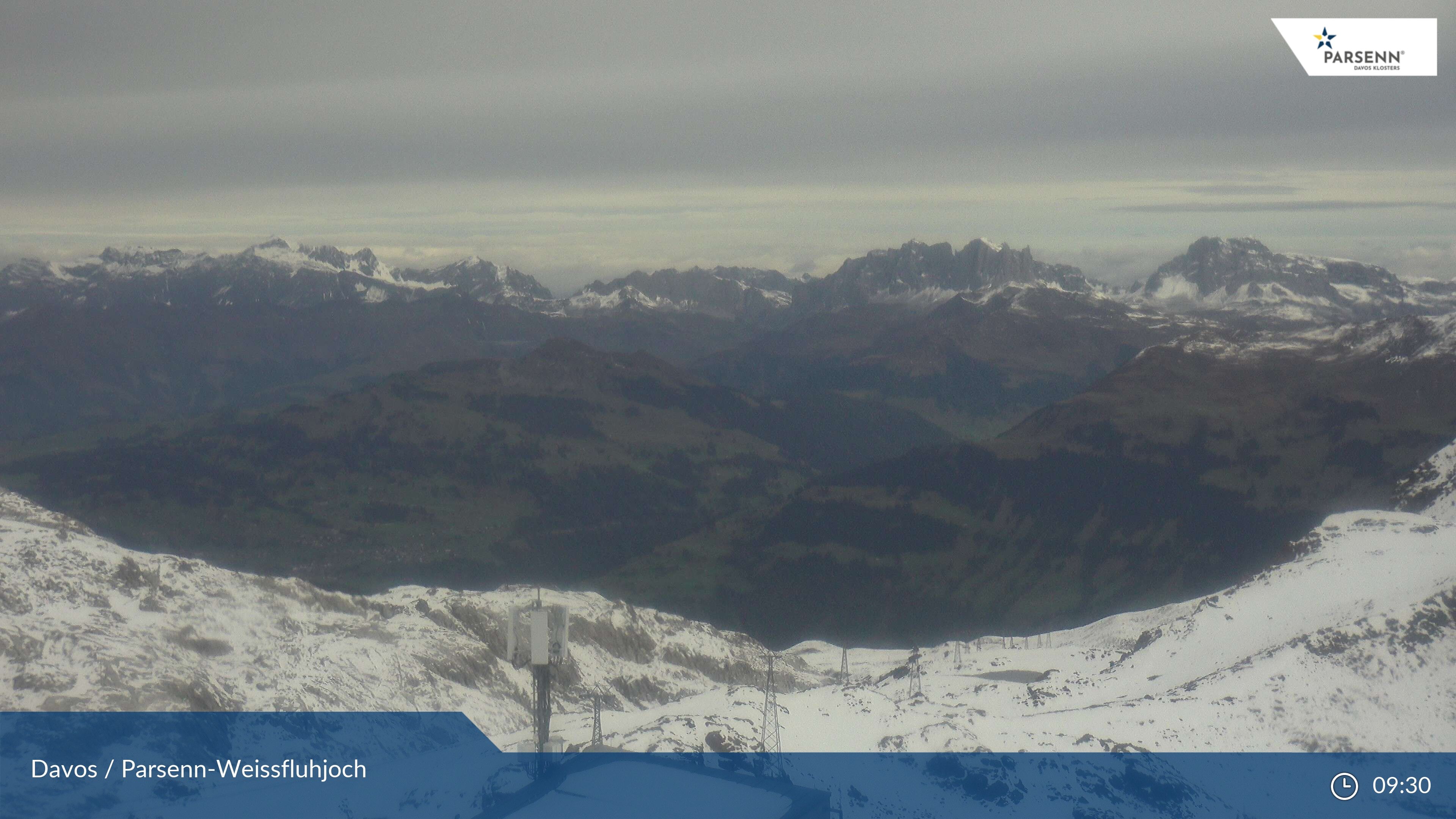 Davos: Dorf - Weissfluhjoch, Blick Schifer