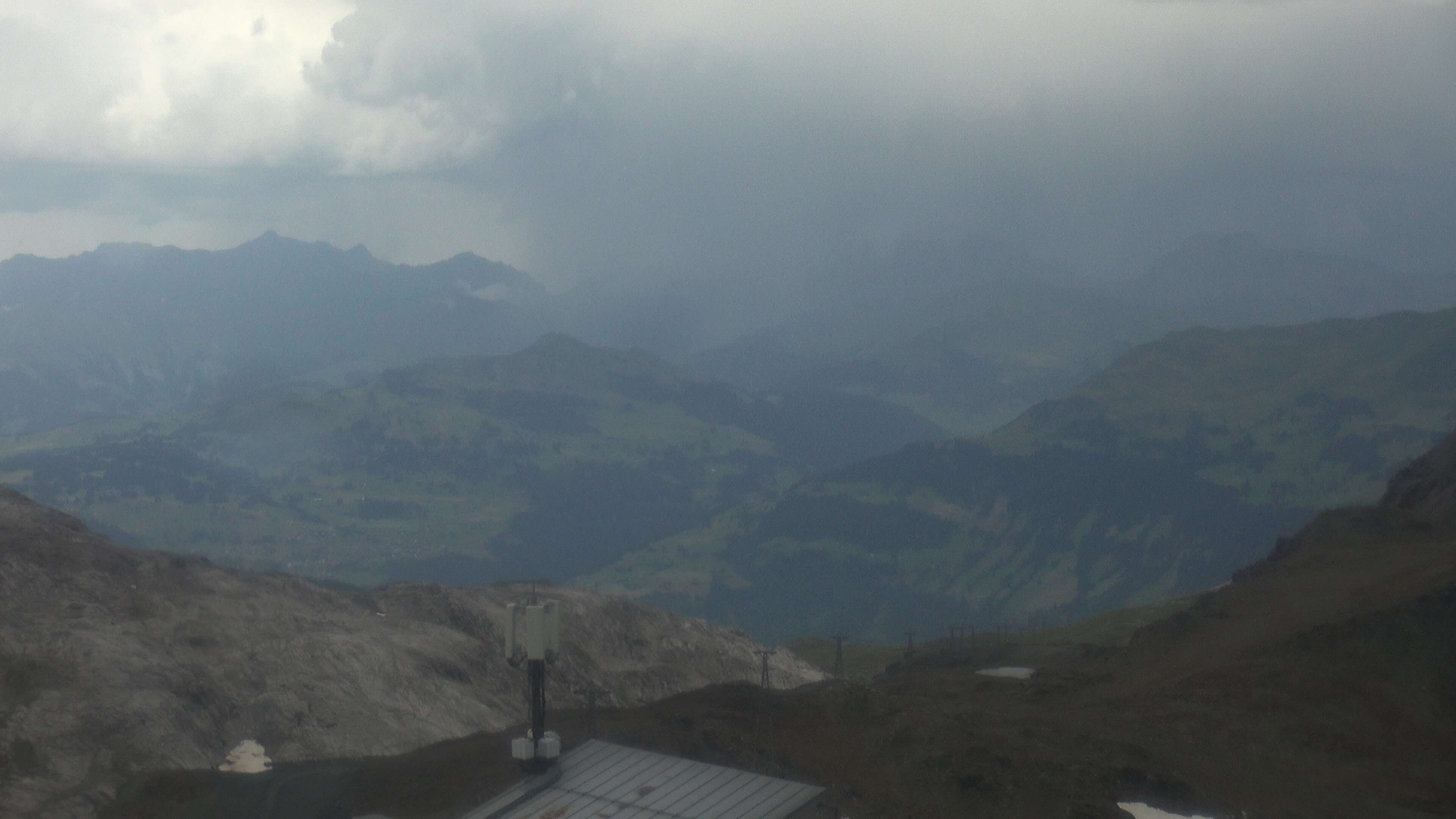 Davos: Dorf - Weissfluhjoch, Blick Schifer