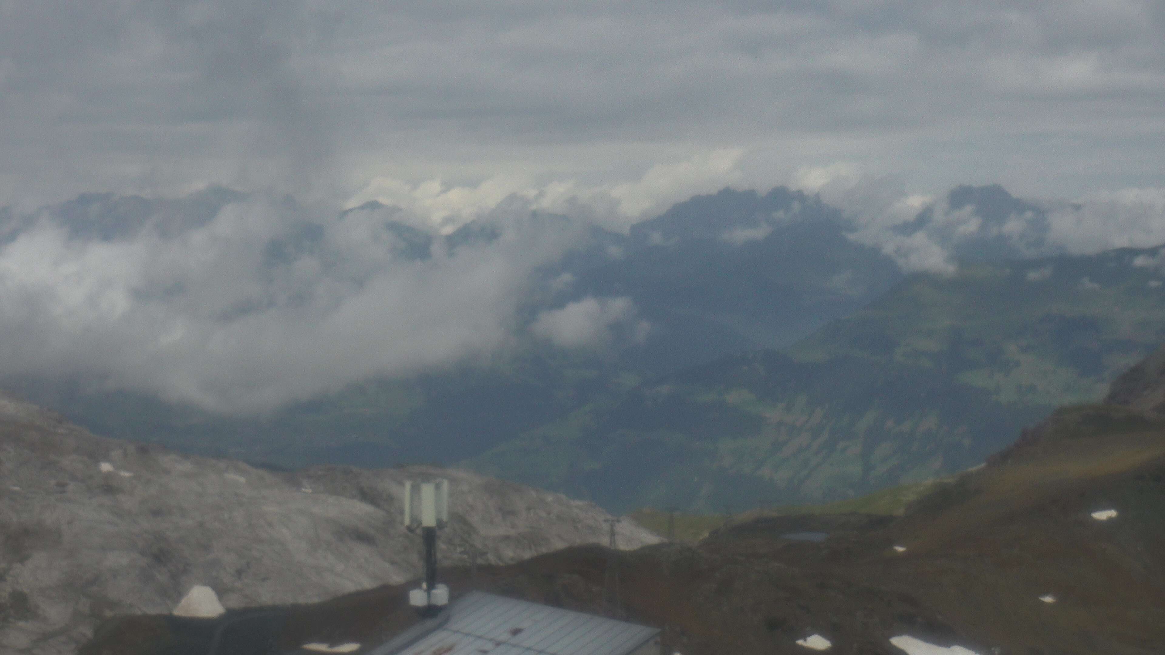 Davos: Dorf - Weissfluhjoch, Blick Schifer