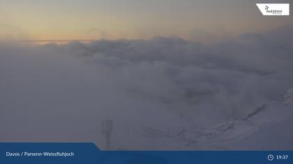 Davos: Dorf - Weissfluhjoch, Blick Schifer