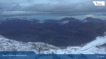 Davos: Dorf - Weissfluhjoch, Blick Schifer