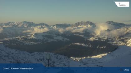 Davos: Dorf - Weissfluhjoch, Blick Schifer