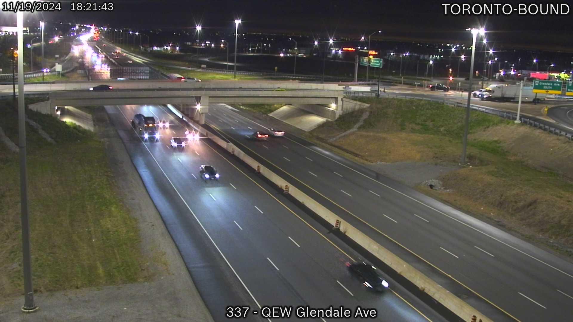 Traffic Cam St. Catharines: QEW near Glendale Ave