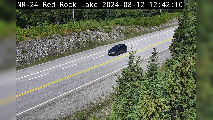 Traffic Cam Unorganized North Algoma: Highway 17 near Red Rock Lake