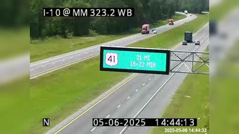 Traffic Cam Manns Spur: I-10 W of US-90/Exit 324