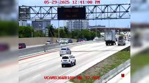 Traffic Cam Miami: VCAM) 37Ave DMS WB