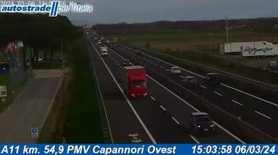 Preview delle webcam di Porcari: A11 km. 54,9 PMV Capannori Ovest