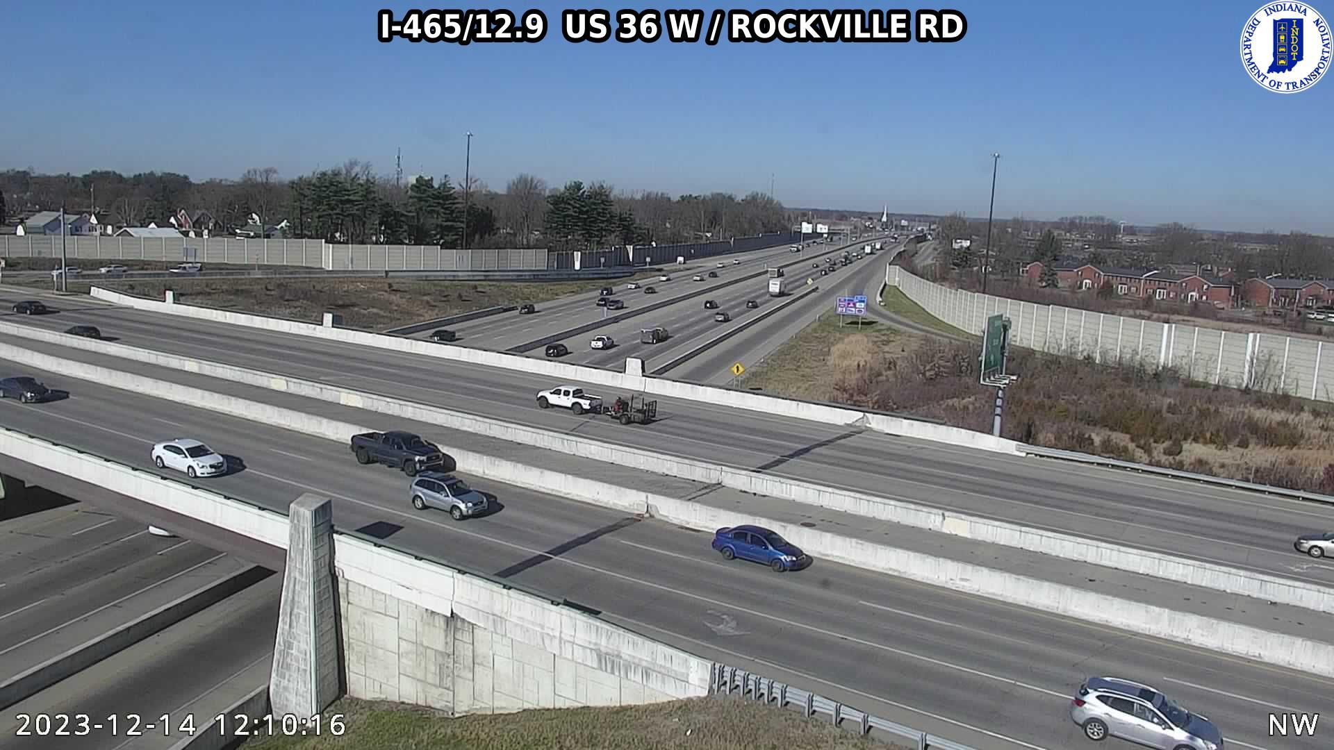 Traffic Cam Indianapolis: I-465: I-465/12.9 US 36 W - ROCKVILLE RD