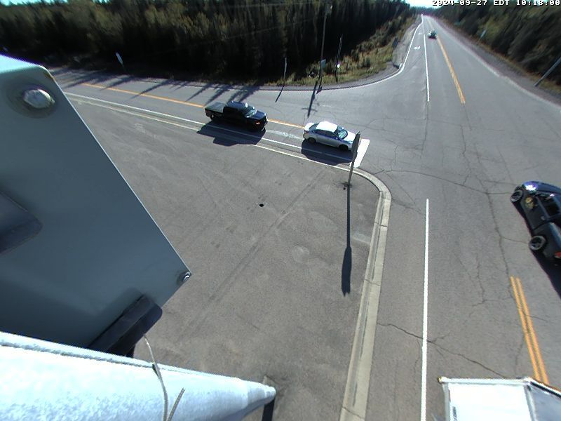 Traffic Cam Unorganized West Timiskaming: Highway 11 at Highway