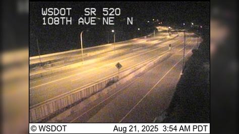 Traffic Cam Bellevue: SR 520 at MP 6.2: 108th Ave NE, NB