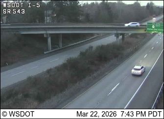 Traffic Cam Blaine: I-5 at MP 275.1: SR 543 Interchange