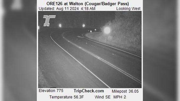 Traffic Cam Veneta: ORE126 at Walton (Cougar/Badger Pass)