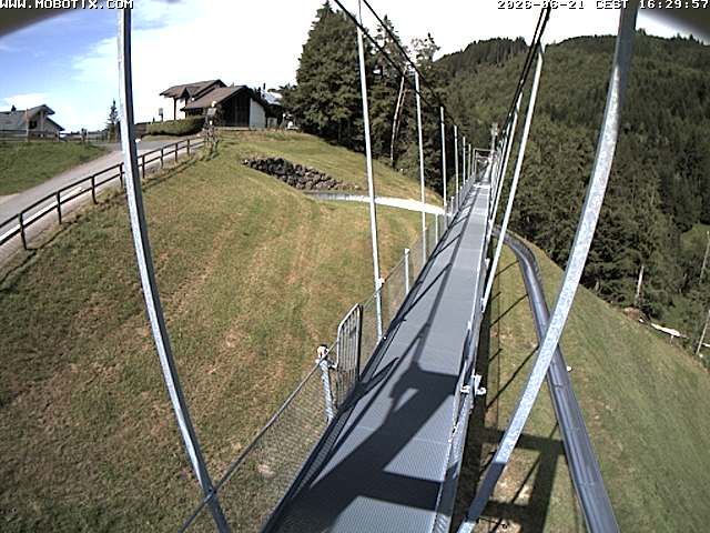 Sattel: Fussgängerhängebrücke 