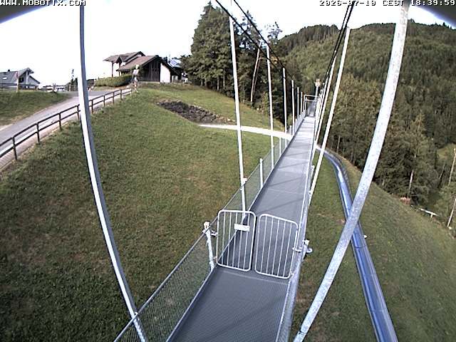 Sattel: Fussgängerhängebrücke 