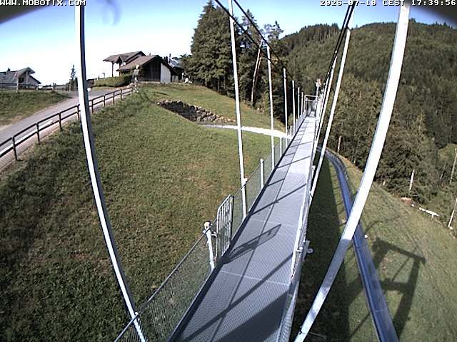 Sattel: Fussgängerhängebrücke