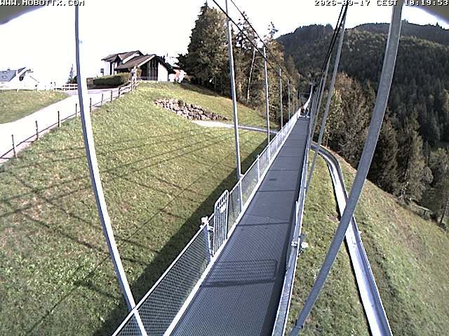 Sattel: Fussgängerhängebrücke