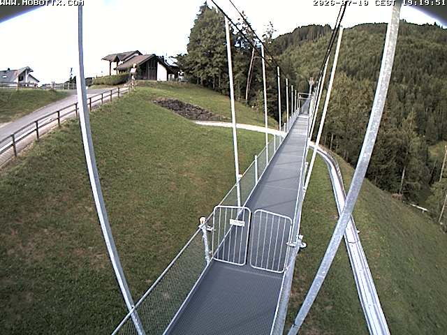 Sattel: Fussgängerhängebrücke