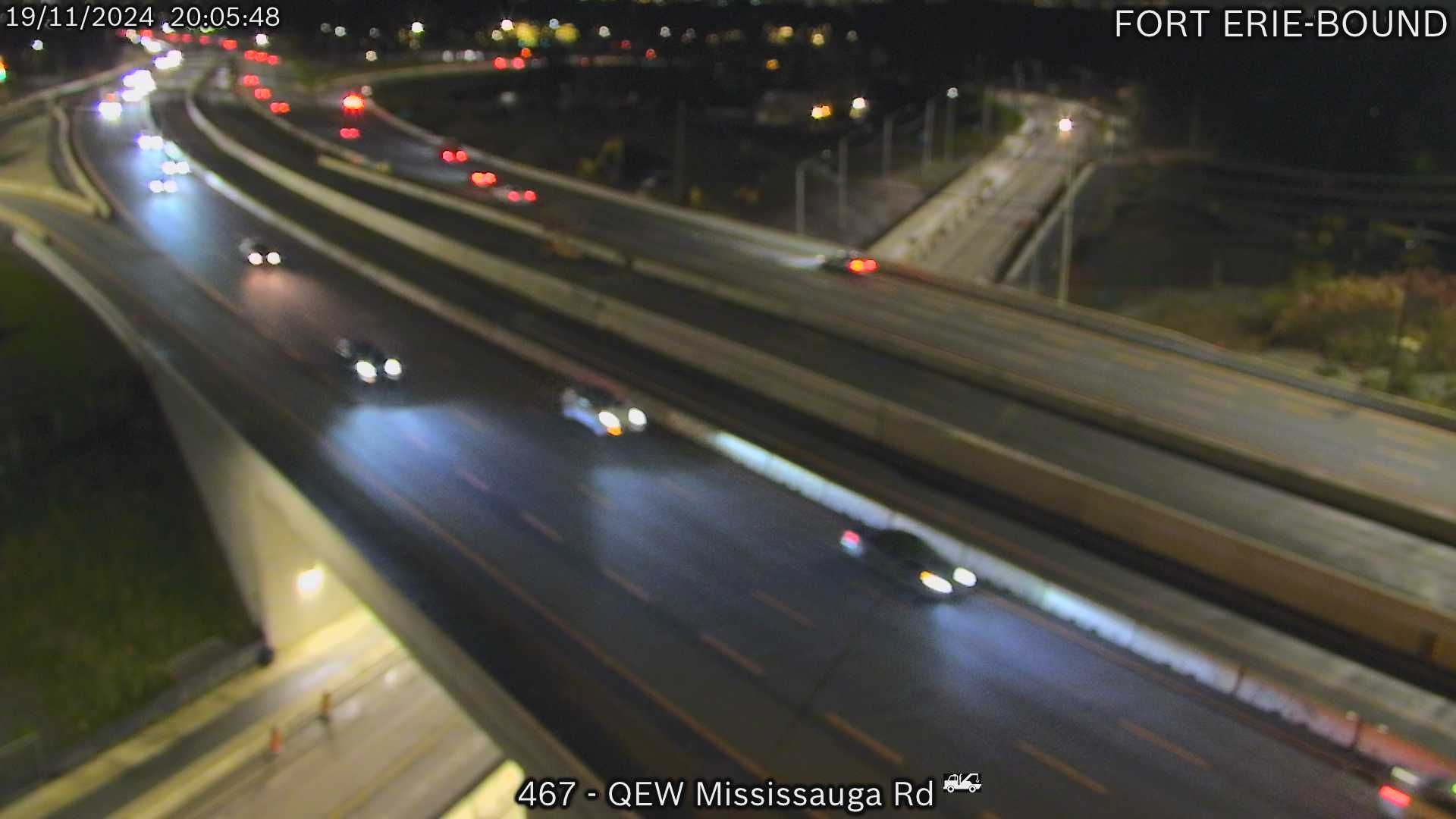 Traffic Cam Mississauga: QEW near - Road