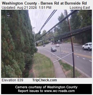Traffic Cam West Haven: Washington County - Barnes Rd at Burnside Rd