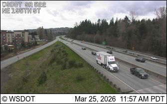 Traffic Cam Woodinville: SR 522 at MP 12.9: NE 195th St