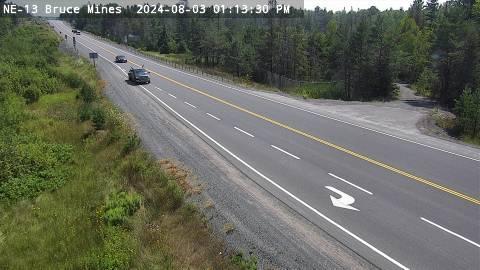 Traffic Cam Bruce Mines: Highway 17 East of Highway 638