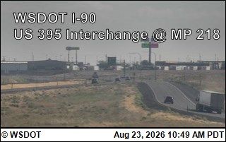 Traffic Cam Ritzville › West: I-90 at MP 220: US 395 Interchange