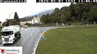 Stadt Bludenz: L190 Vorarlberger Stra�e, km 0,82 - Brunnenfeld - Blickrichtung Montafon - Jour