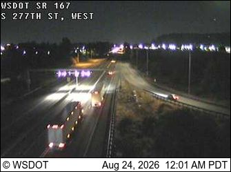 Traffic Cam Meredith: SR 167 at MP 17.9: S 277th St, West