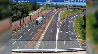 Zadnja slika ob 12h: Avtocesta Šentilj - Ljubljana, razcep Slivnica