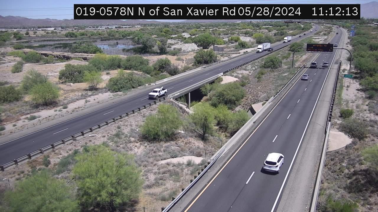 Traffic Cam Tucson › North: I-19 NB 57.82 @N of San Xavier