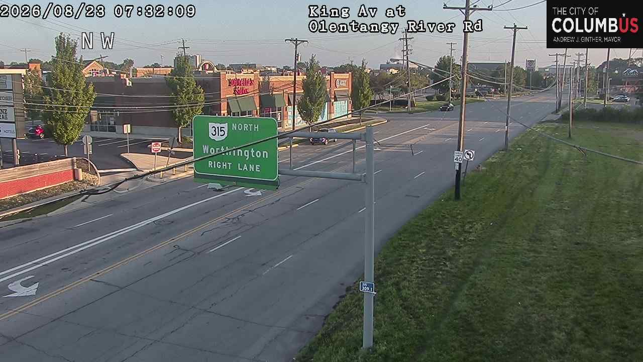 Traffic Cam Columbus: City of - Olentangy River Rd at King Ave