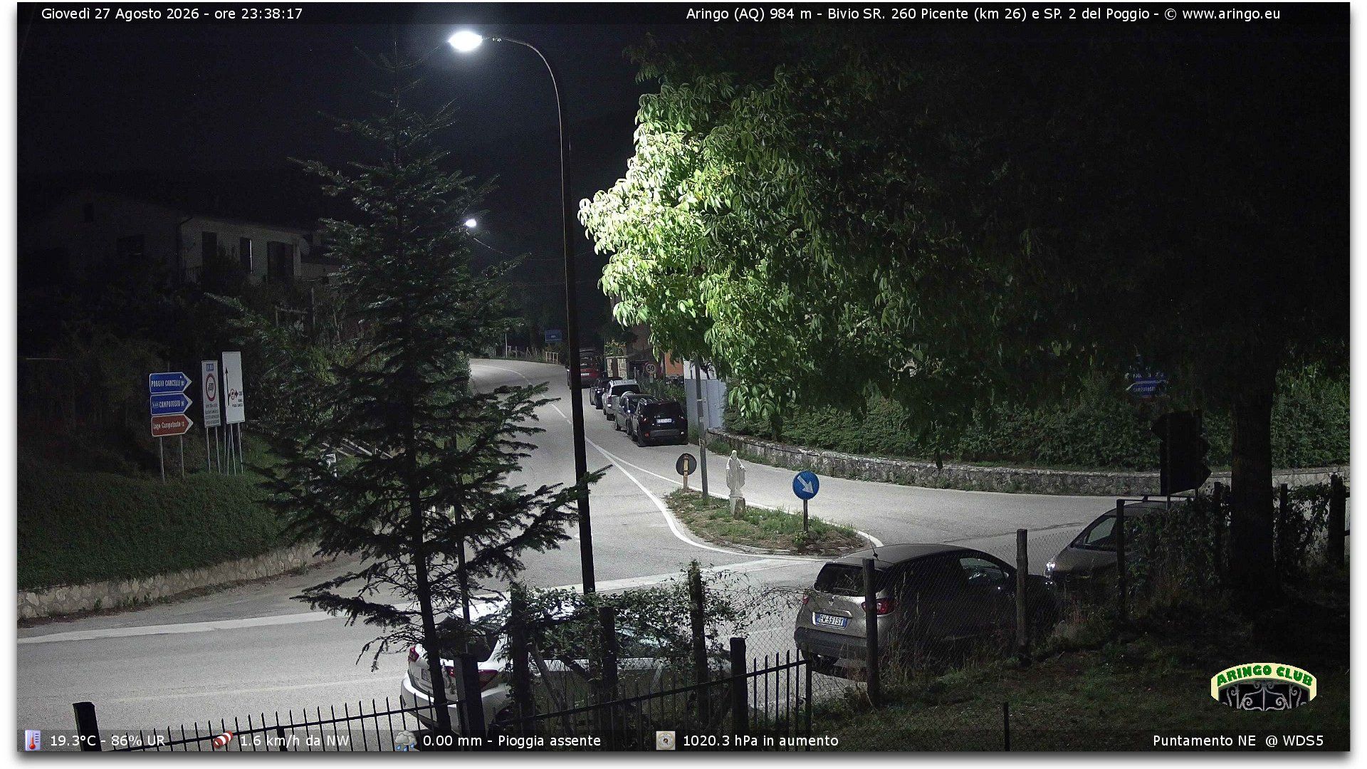 Traffic Cam Montereale › North-East: Aringo Club - Aringo