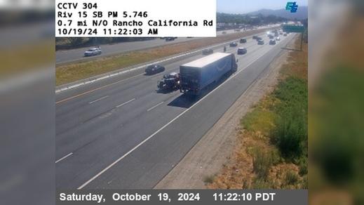 Traffic Cam Rancho Del Mar › South: I-15 : (304) 0.7 mi N/O Rancho - Rd