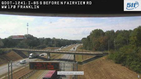 Traffic Cam Fairview: GDOT-CAM-I-85-170.2--1