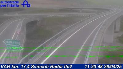 Preview delle webcam di Castiglione dei Pepoli: VAR km. 17,4 Svincoli Badia tlc2